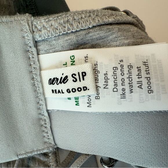 NWT Aerie Square Neck Side Lace-up Bralette Grey Size Small - Picture 5 of 6